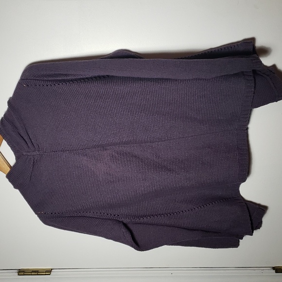 Soft Surroundings purple knit cardigan - Picture 2 of 6
